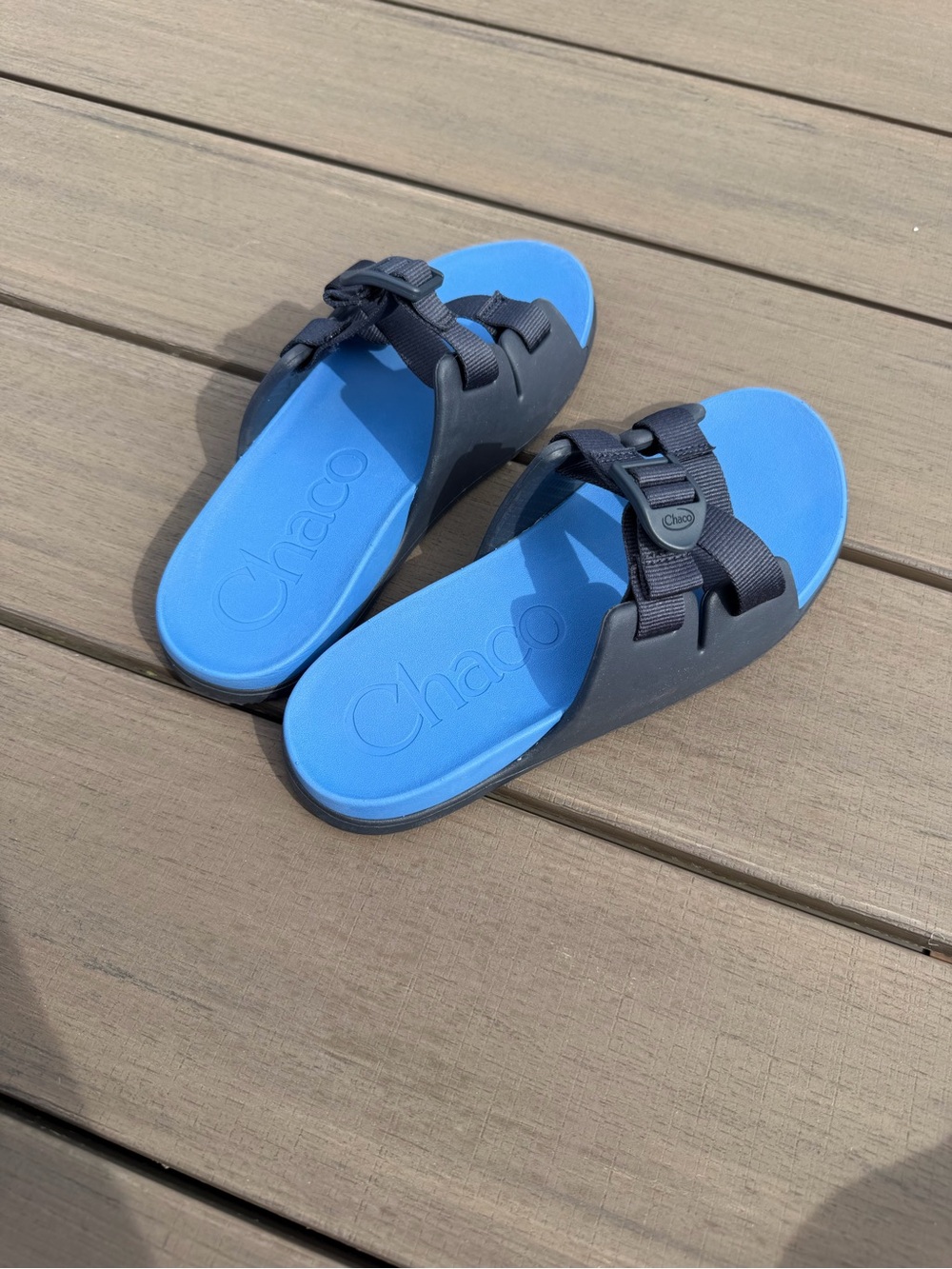 Chaco Kid's Chillos Sandal Blue US Size 5 Adjustable Summer Outdoor Shoes - Picture 2 of 5